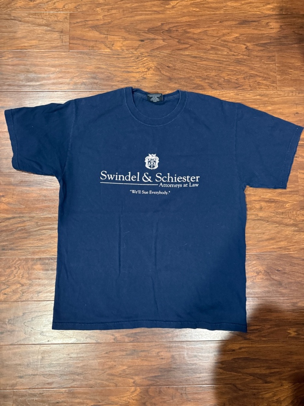 Steve & Barry's Navy Graphic Logo Tee